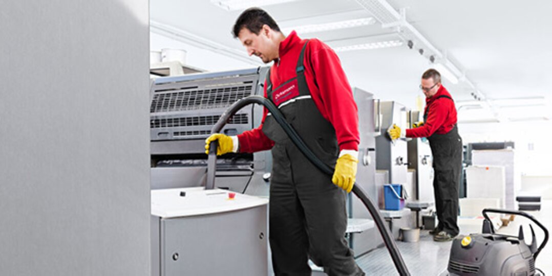 Cleaner cleans industrial plant