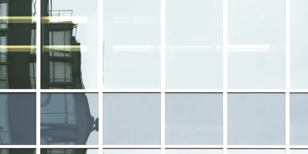 Window cleaner on exterior facade